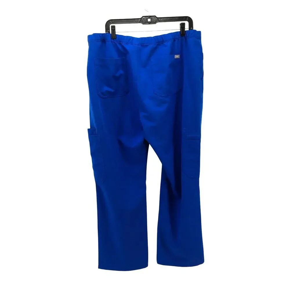 FIGS Mens Cairo Cargo Scrub Pants Royal Blue X Large Short XL/S Nursing Medical